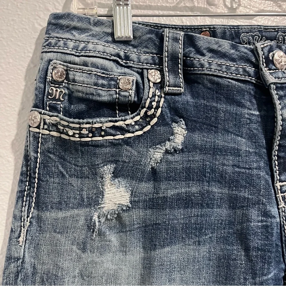 Miss me Women’s Mid-Rise Distressed Blue Jeans 32 - Picture 14 of 16